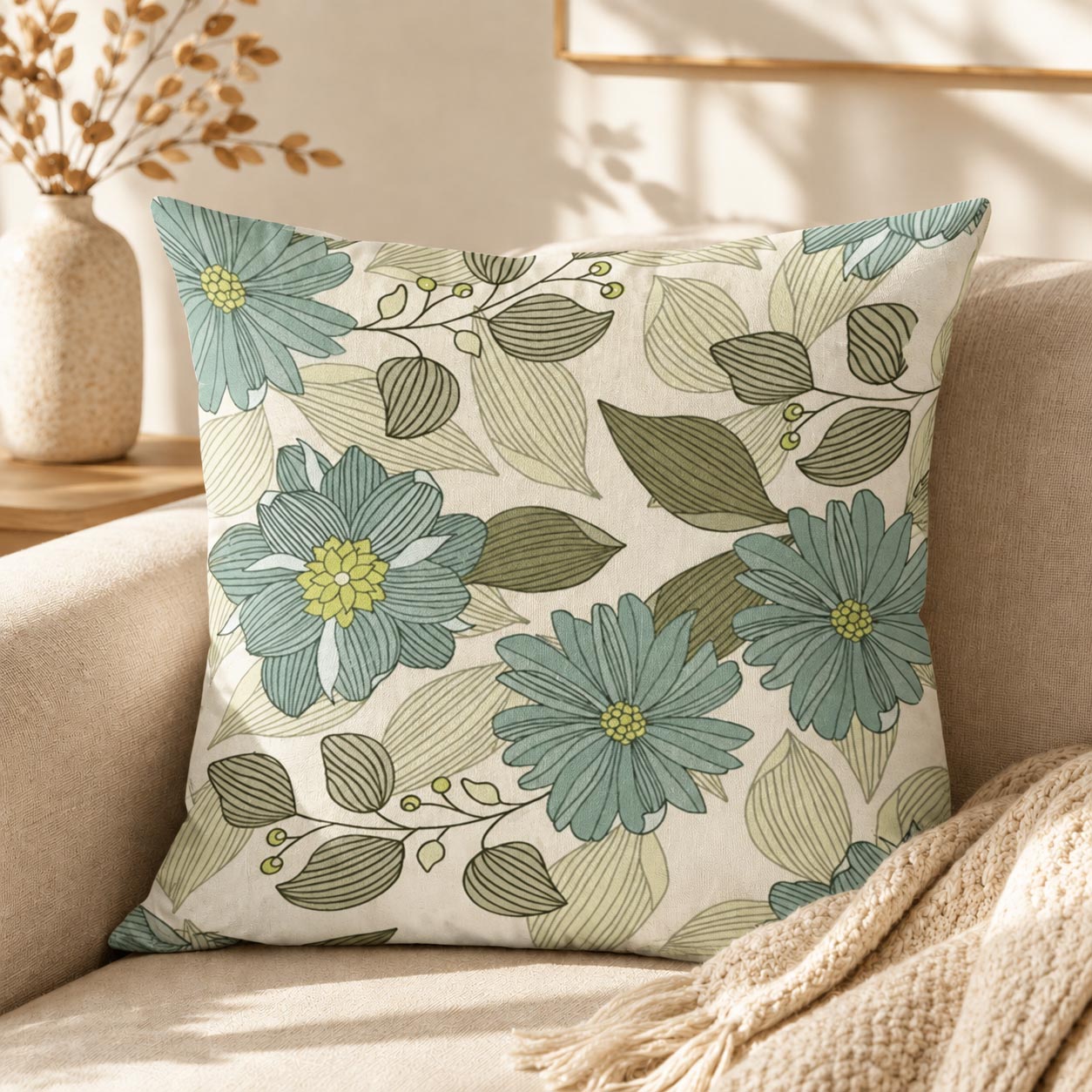 Plant Series Soft-Blue-Floral